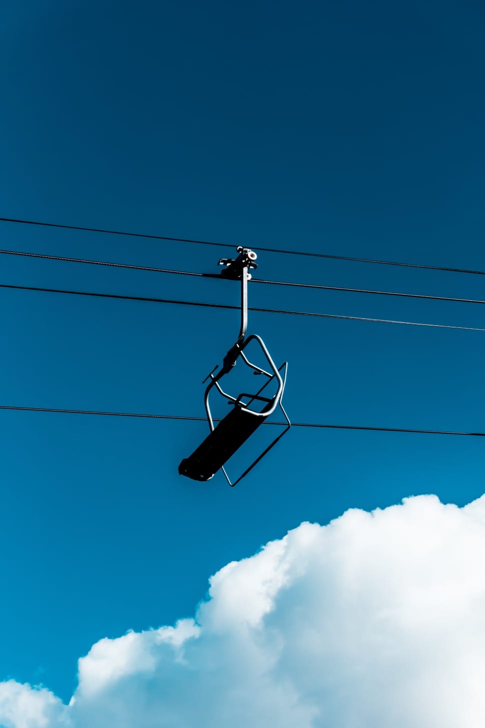 blue, sky, clouds, ride, cable, connection preview