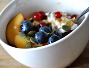 blue berries food dish in white ceramic bowl thumbnail