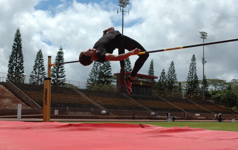 yellow and black high jump pole preview