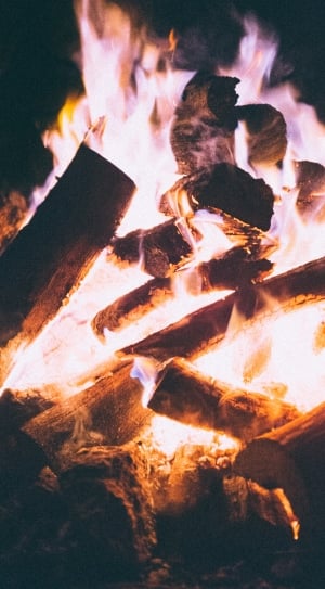 fire, dark, night, camping, heat - temperature, flame thumbnail