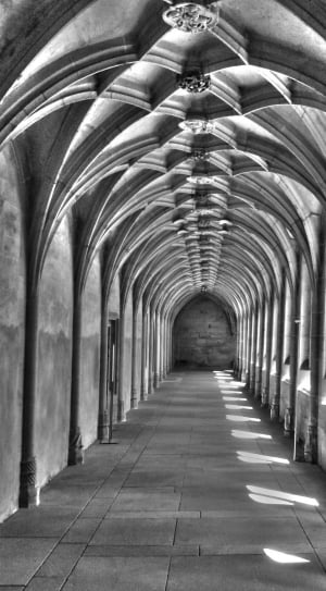 Building, Architecture, Vault, Cloister, arch, indoors thumbnail