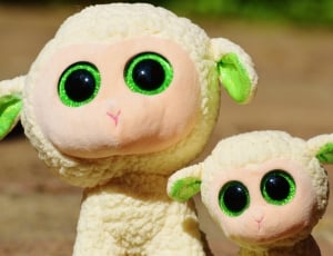 2 sheep plush toys thumbnail