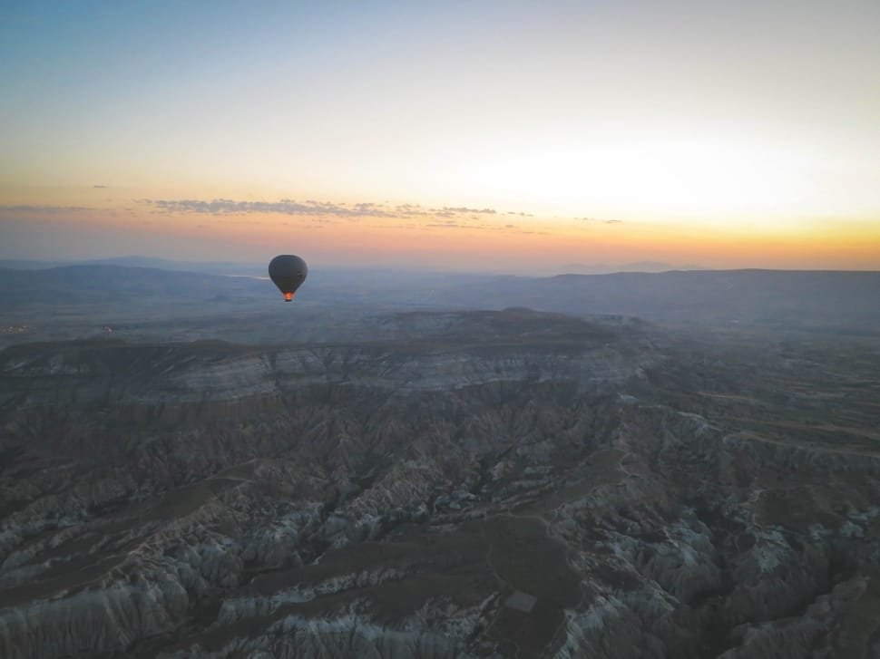 hot air balloon and sunset photo preview