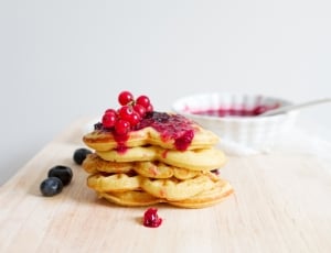 waffles with cherry syrup thumbnail