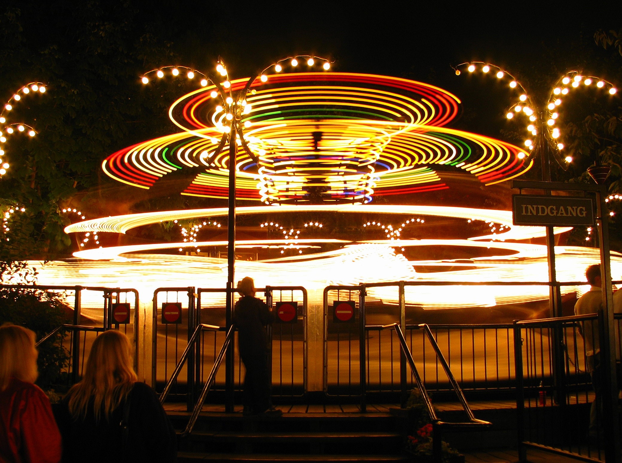 time lapse photo of carousel during night time