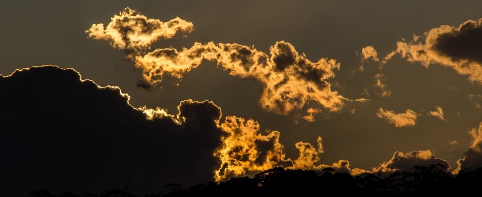 Cloud, Sunset, Sky, Sun Rays, Golden, burning, smoke - physical structure preview