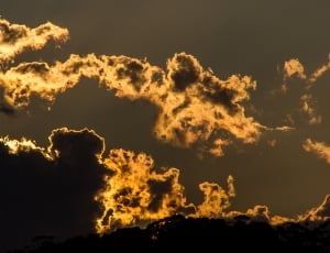 Cloud, Sunset, Sky, Sun Rays, Golden, burning, smoke - physical structure thumbnail