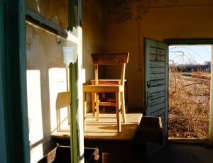Leave, Old, Home, Chair, Door, Window, chair, absence thumbnail