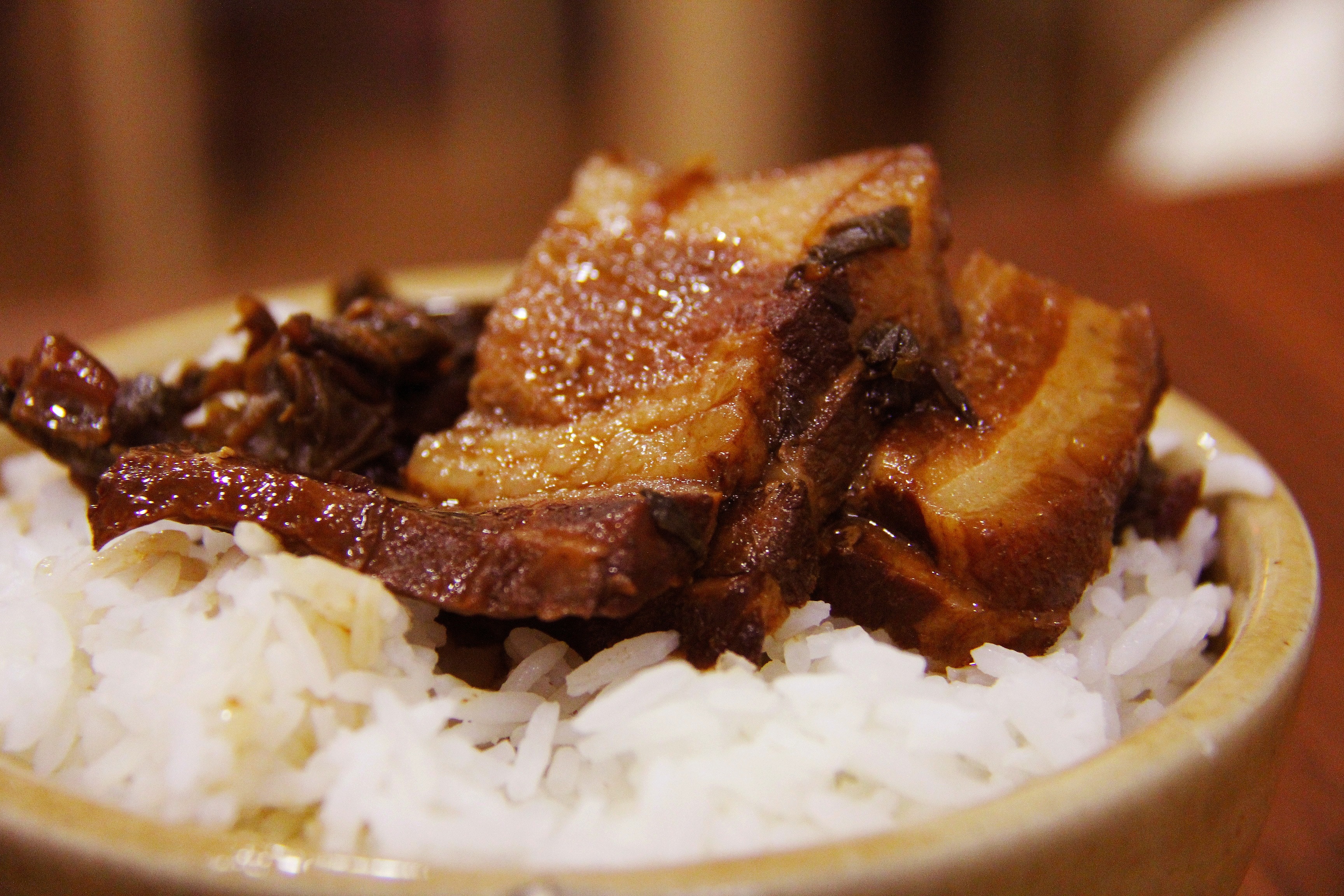 pork adobo with rice meal