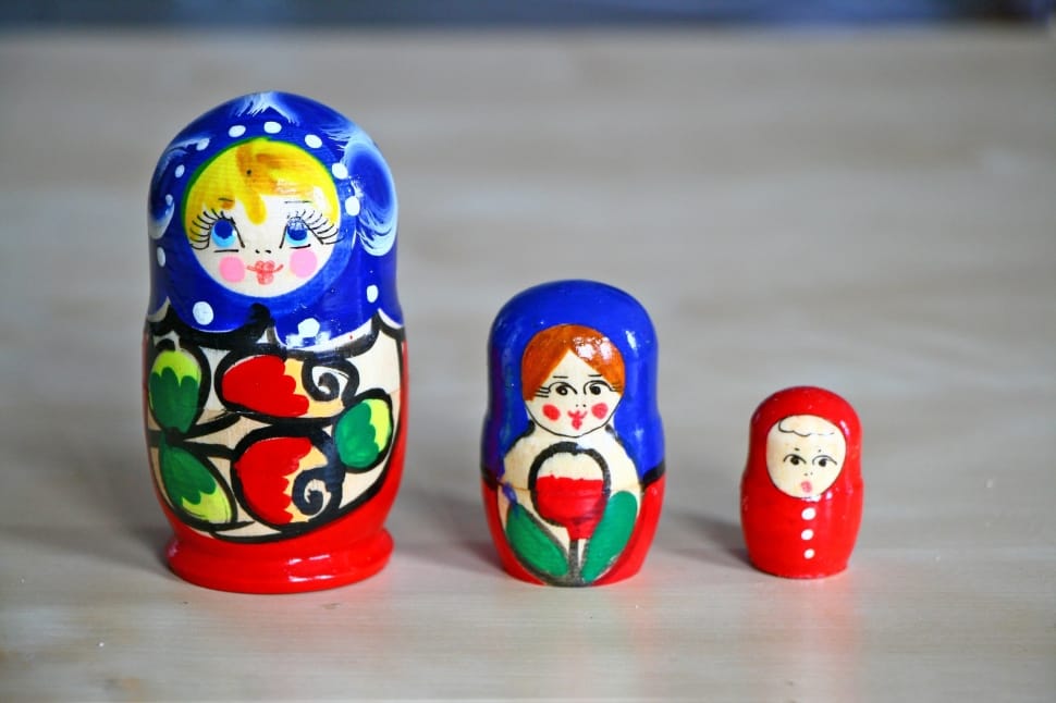 Russia, Matrioshka, Souvenir, Toy, multi colored, blue preview