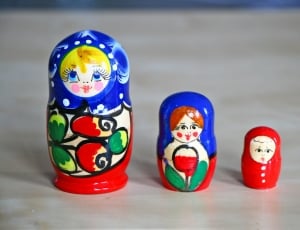 Russia, Matrioshka, Souvenir, Toy, multi colored, blue thumbnail
