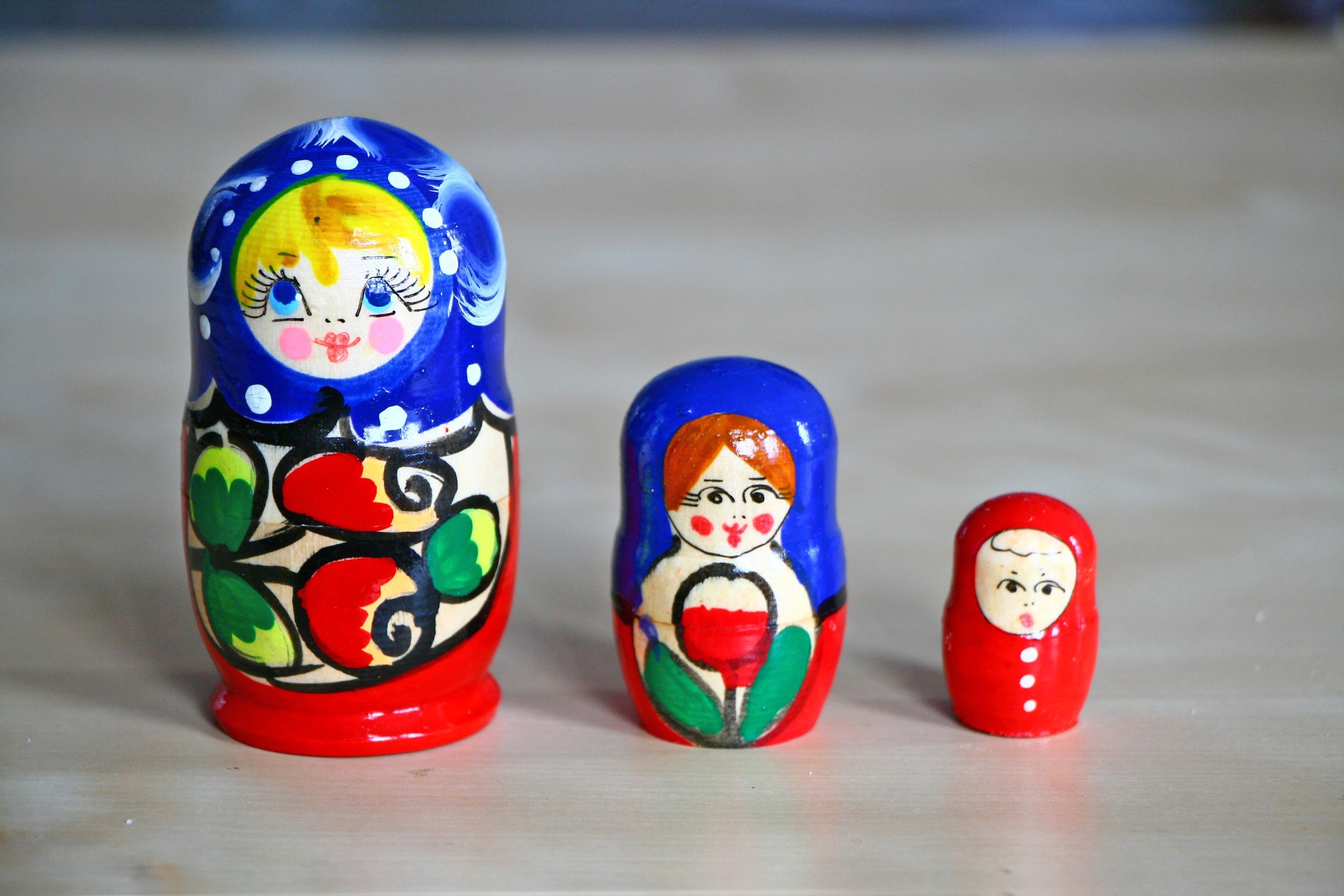 Russia, Matrioshka, Souvenir, Toy, multi colored, blue