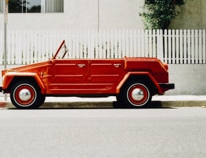 red classic volkswagen thing thumbnail