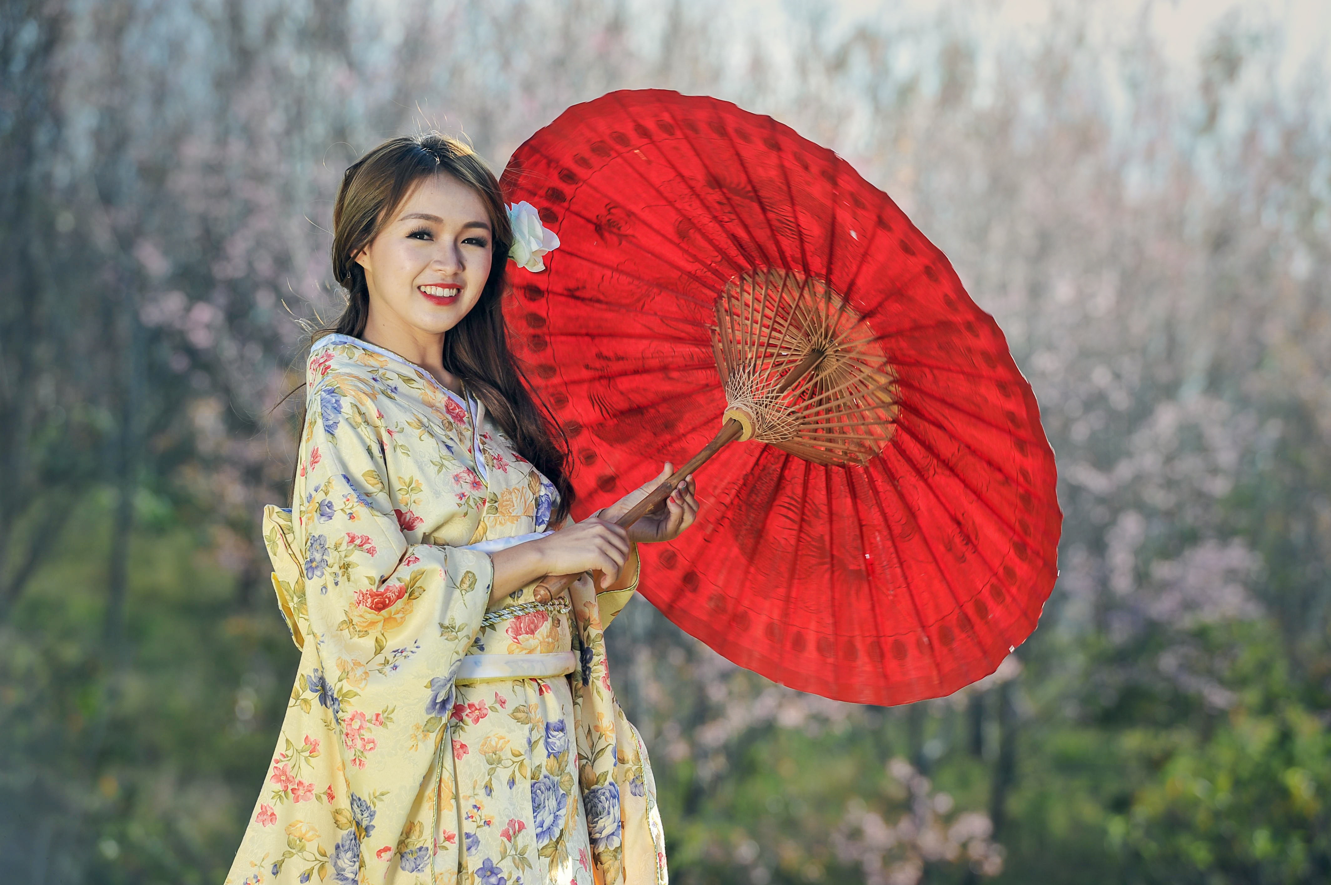 1920x1080 wallpaper | women’s kimono and paper umbrella | Peakpx