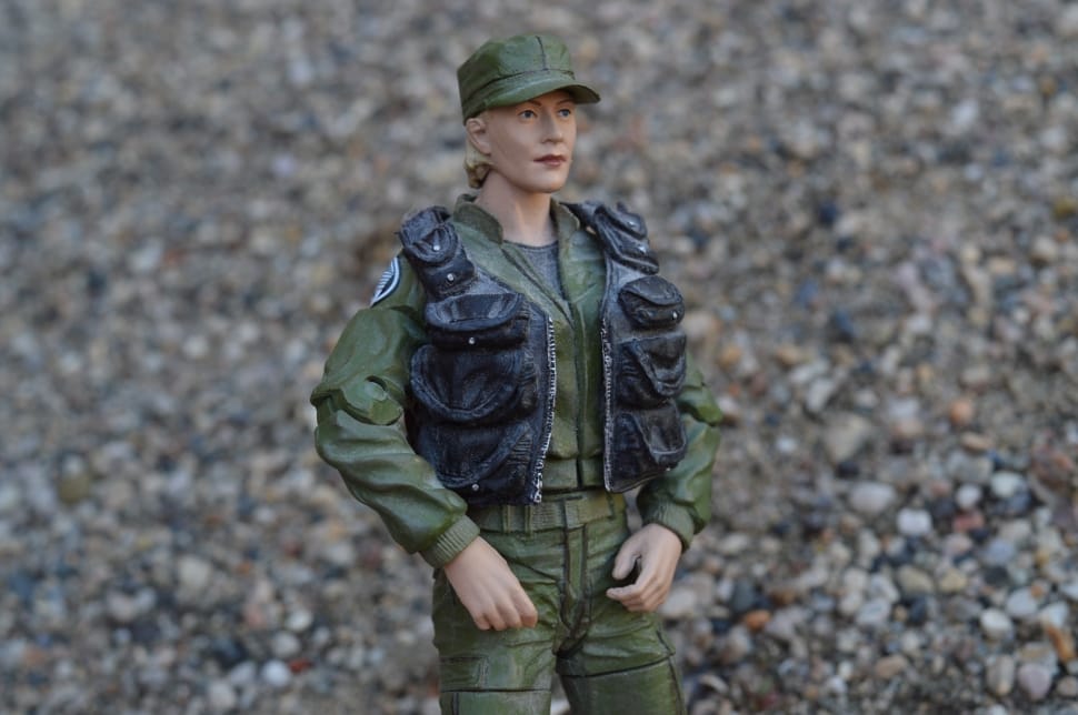 woman soldier plastic figurine preview