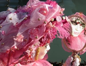 pink floral headdress thumbnail
