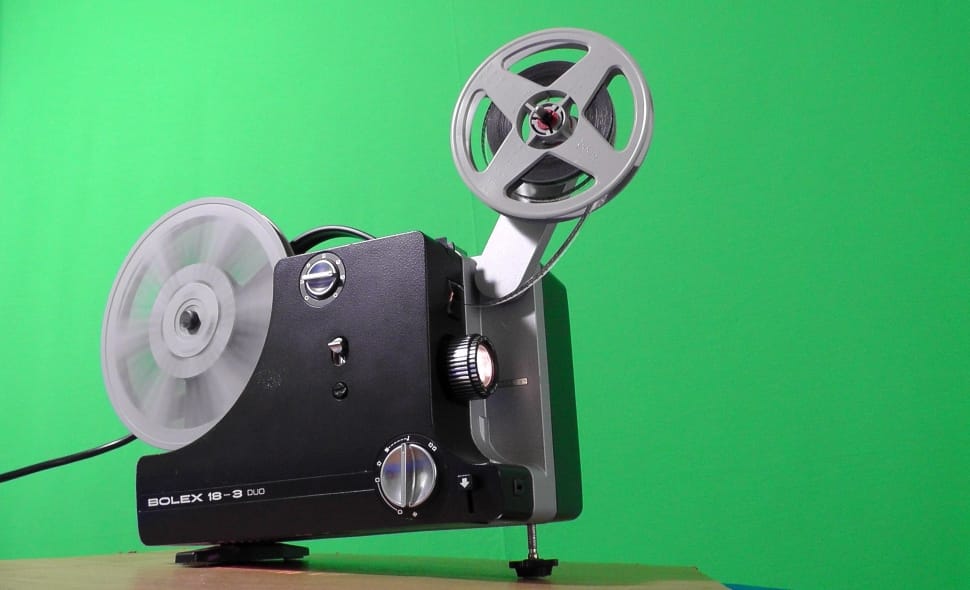 black and gray film reel recorder preview