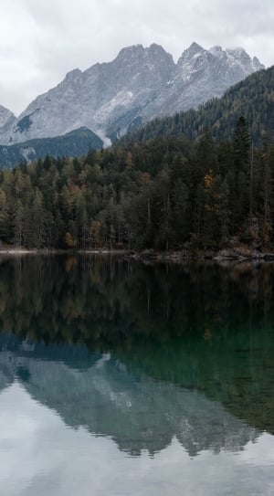 lake, water, reflection, coast, mountain, reflection thumbnail