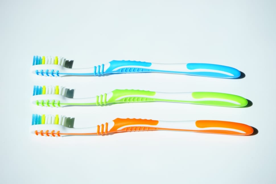 Tooth Brushes, Hygiene, Clean, white background, multi colored preview