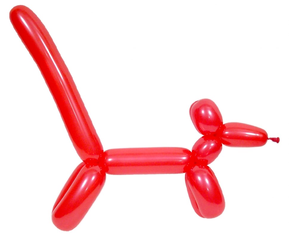 Dog, Sculpture, Fun, Balloon, Child, red, white background preview