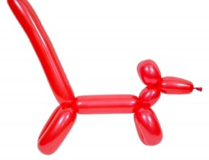 Dog, Sculpture, Fun, Balloon, Child, red, white background thumbnail