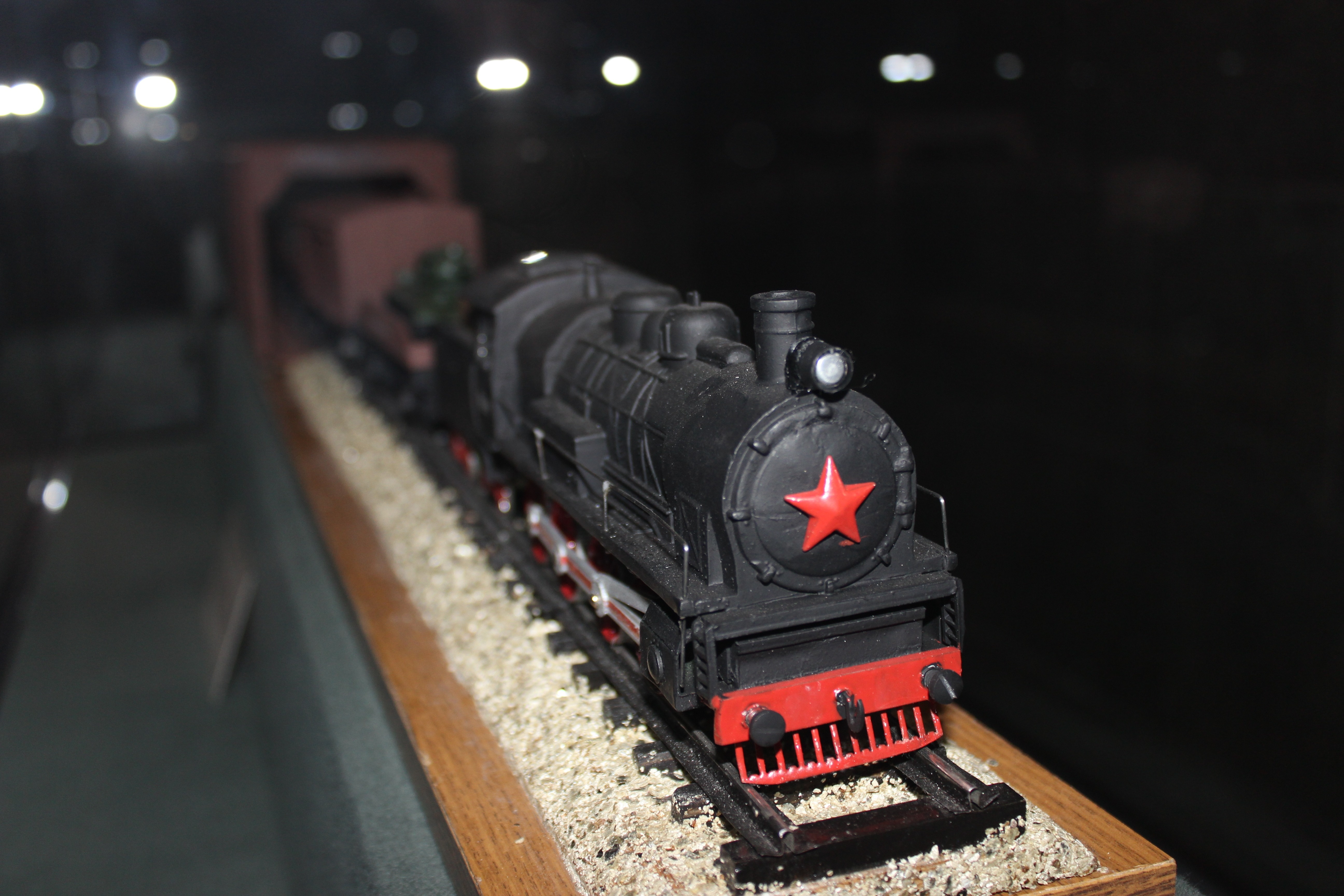black and red toy train