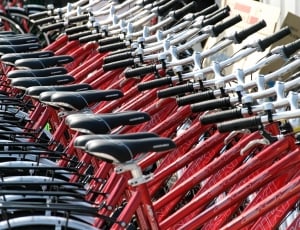 Rent, Rental, Bike, Apartments For Rent, red, in a row thumbnail