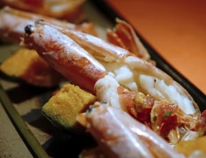 cooked shrimps close-up photo thumbnail