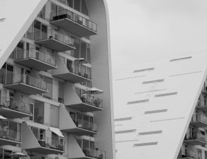 white and gray architectural building grayscale photography thumbnail