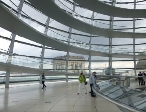 Berlin, Building, Glass Dome, Reichstag, walking, people thumbnail