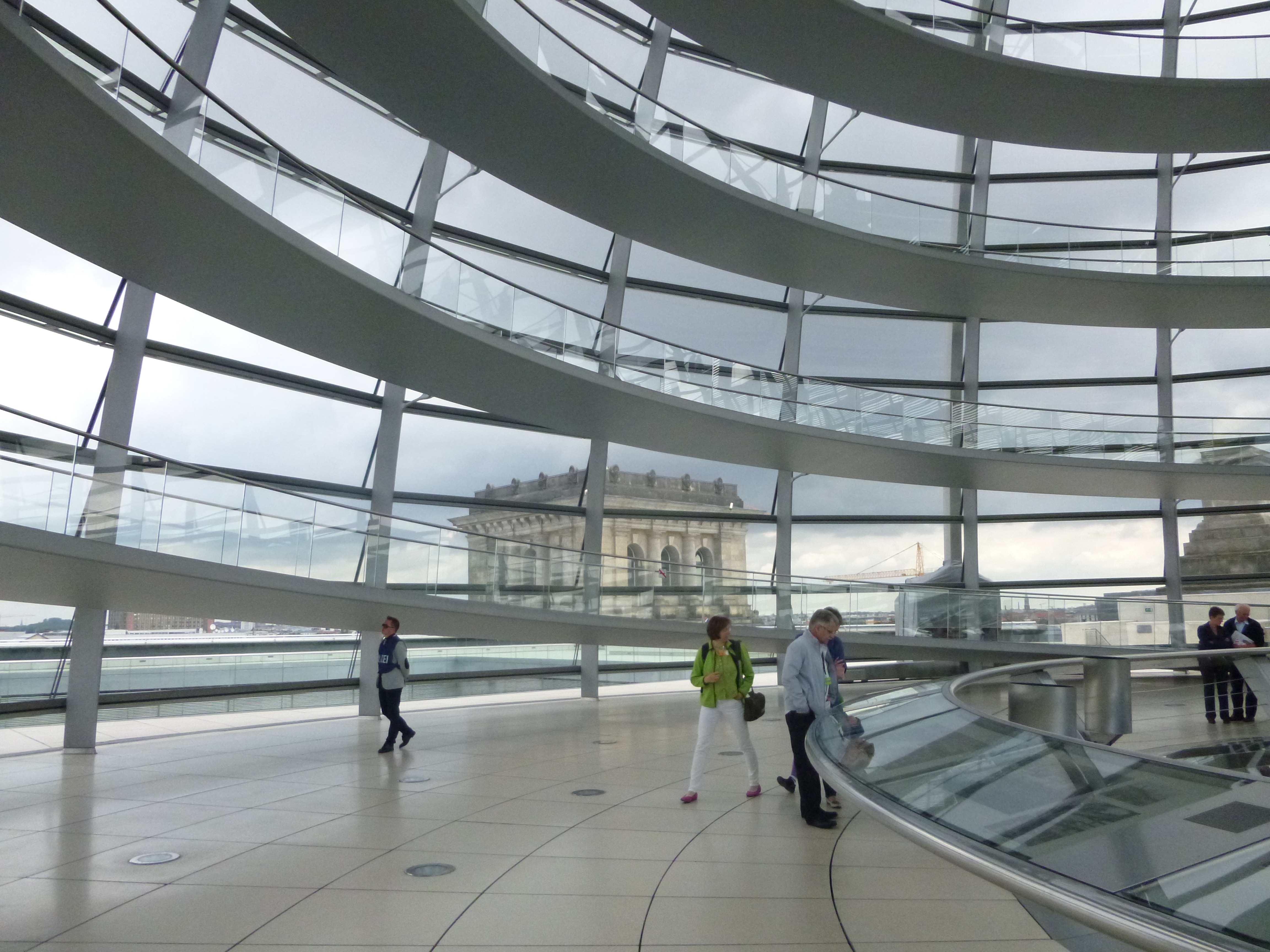 Berlin, Building, Glass Dome, Reichstag, walking, people