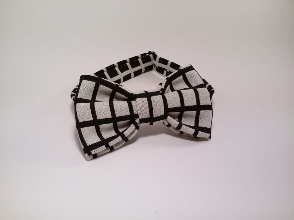 white and black bow headband preview