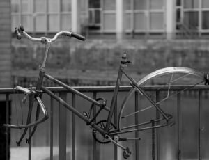 gray scale shot of bicycle frame thumbnail
