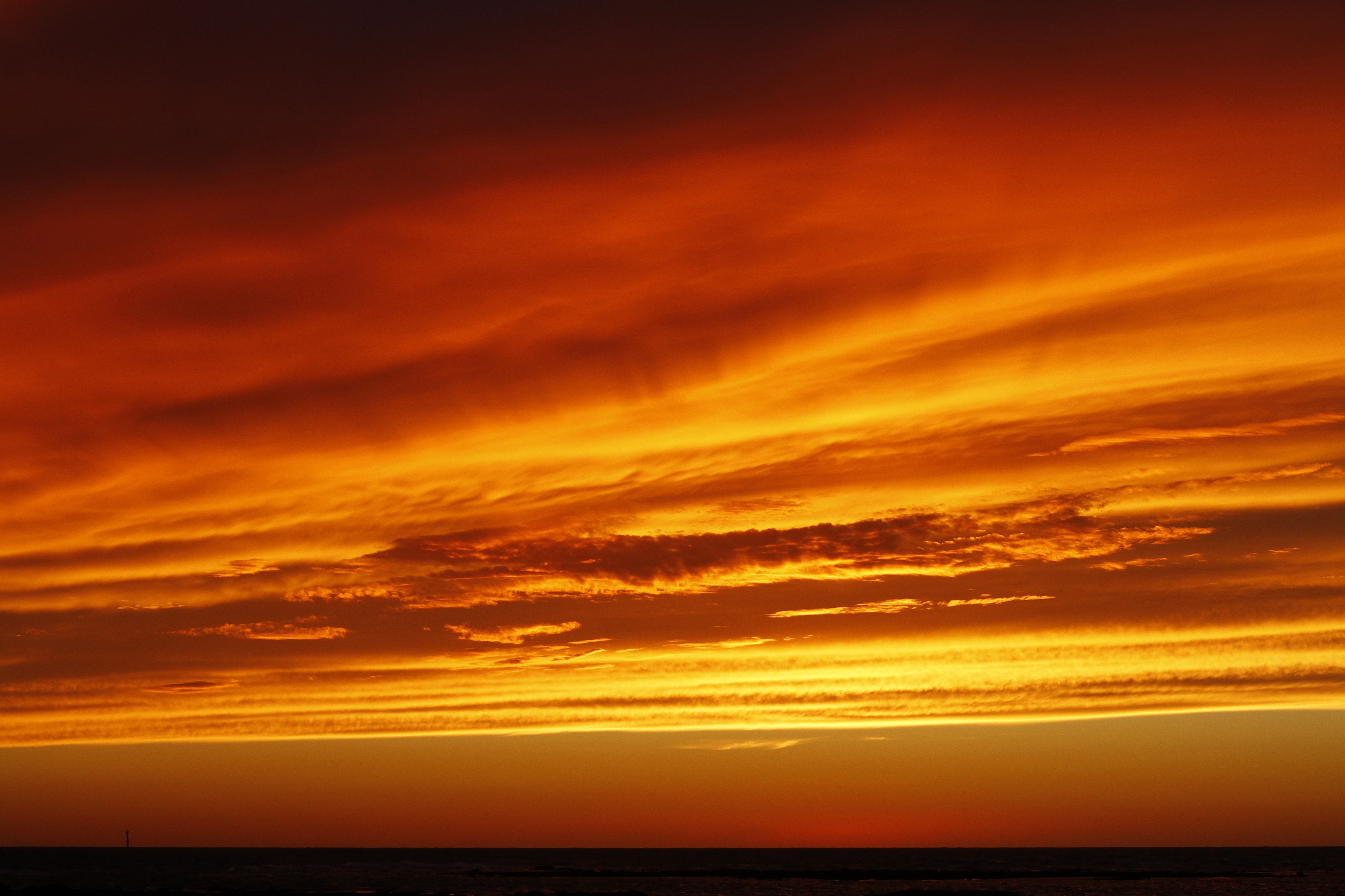 photo of orange clouds