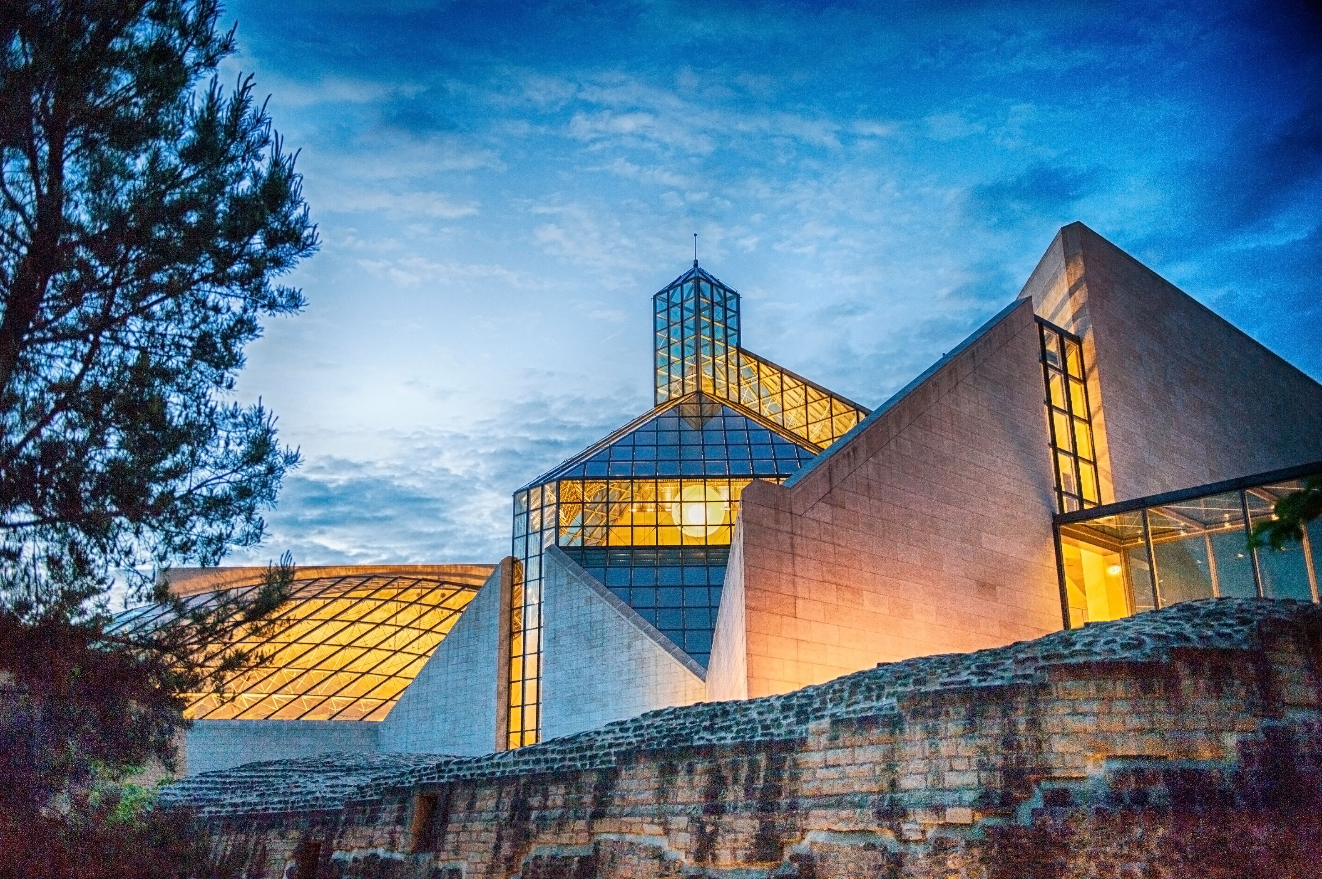 photo of concrete structures with glass windows