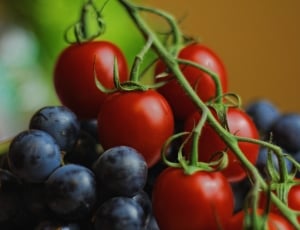 Fruit, Grapes, Tomatoes, Blueberries, food and drink, red thumbnail