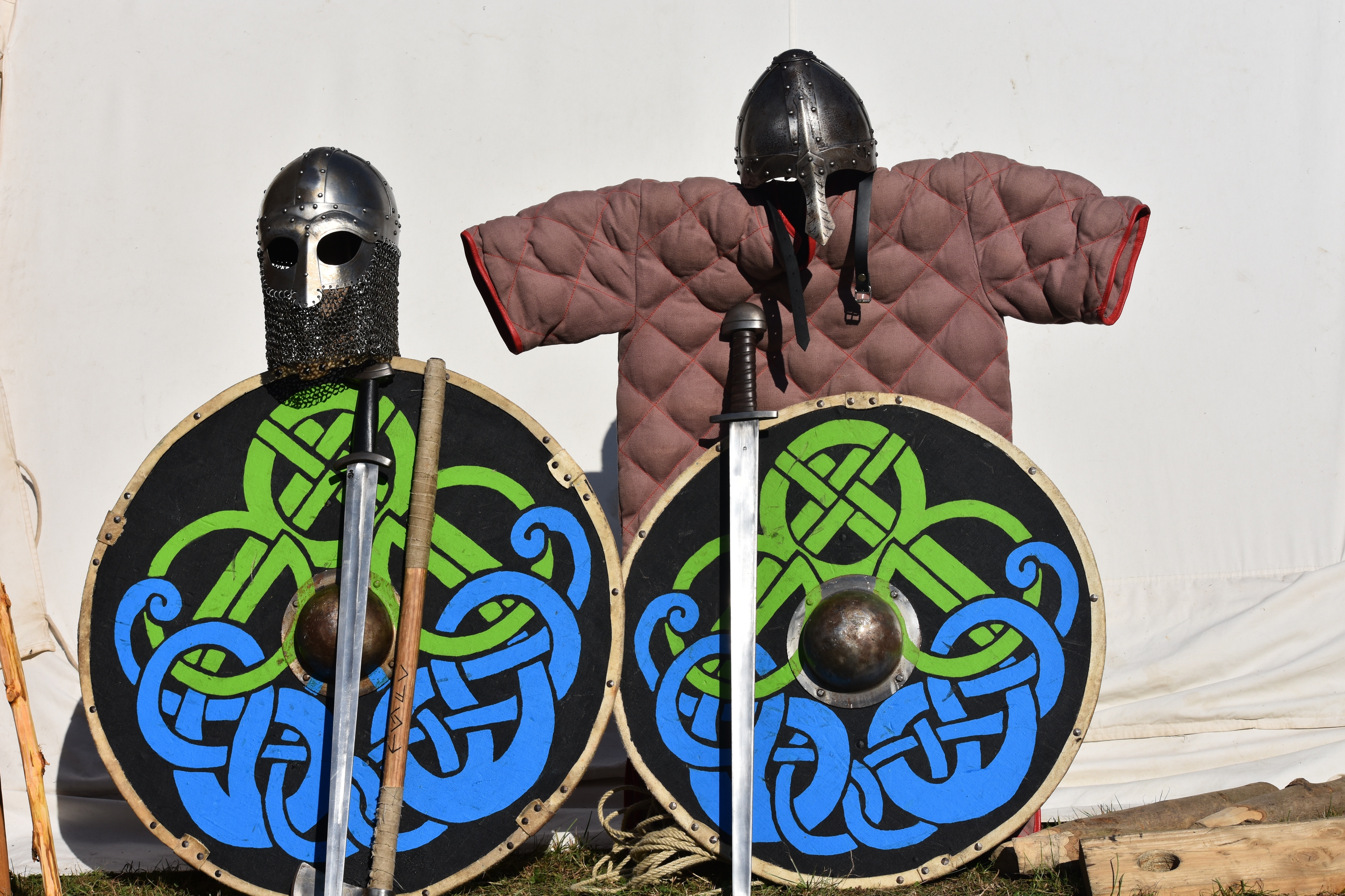 medieval costume and gears