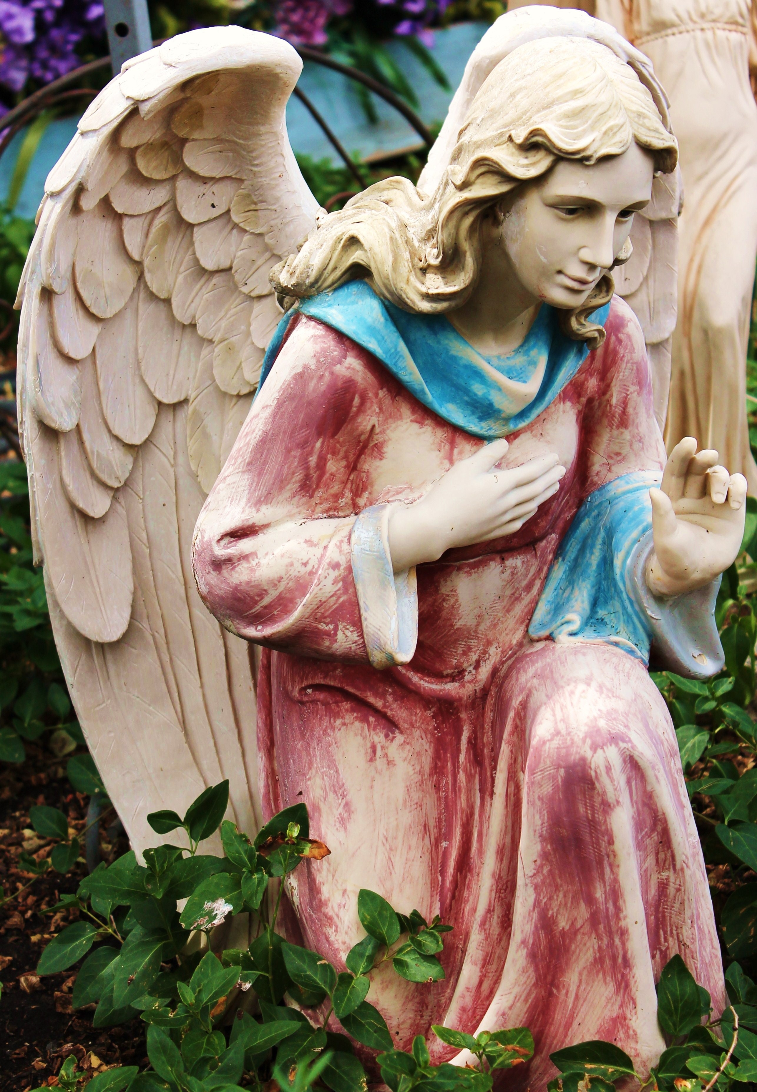 Angel, Statue, Yard Art, Religion, close-up, outdoors