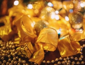 Decoration, Decor, Christmas, Xmas, Gold, illuminated, celebration thumbnail