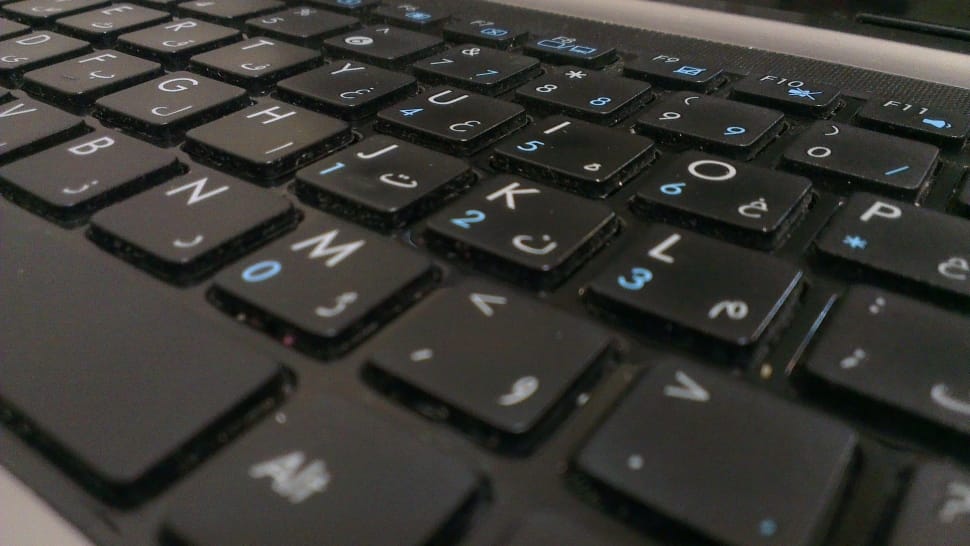black and grey laptop keyboard preview