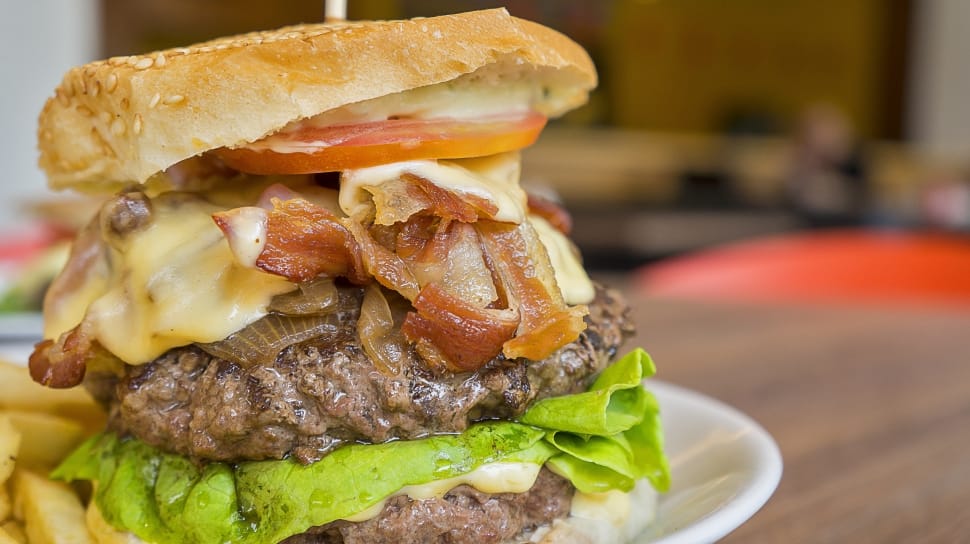 burger with tomato meat and cheese preview