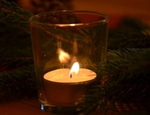 clear glass votive candle holder thumbnail