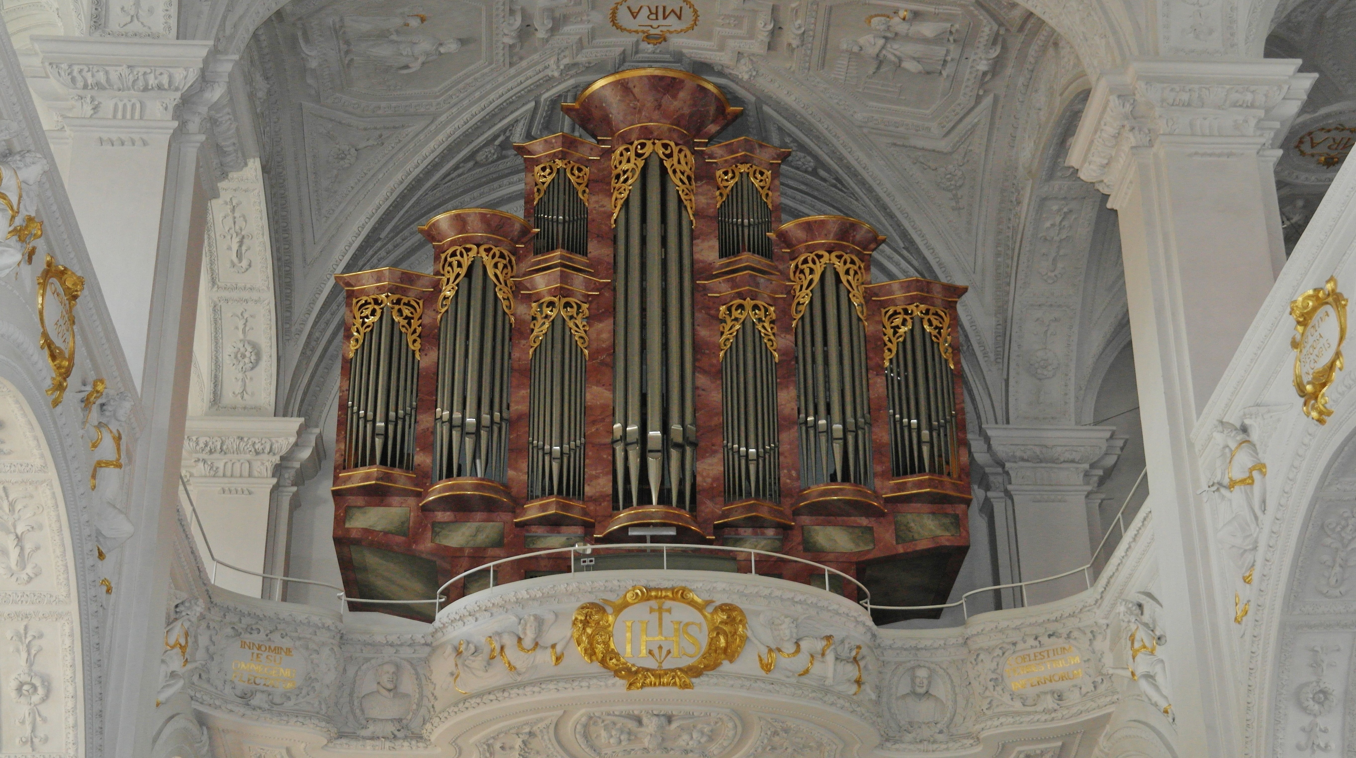 brown church organ