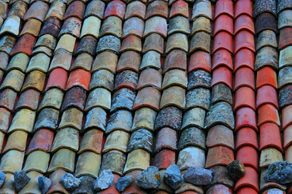 Colors, Red, Channels, Tiles, Roof, multi colored, in a row preview