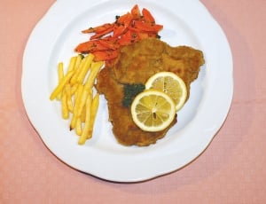 fried dish with fries and lemon thumbnail