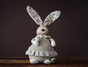 white rabbit plush toy thumbnail