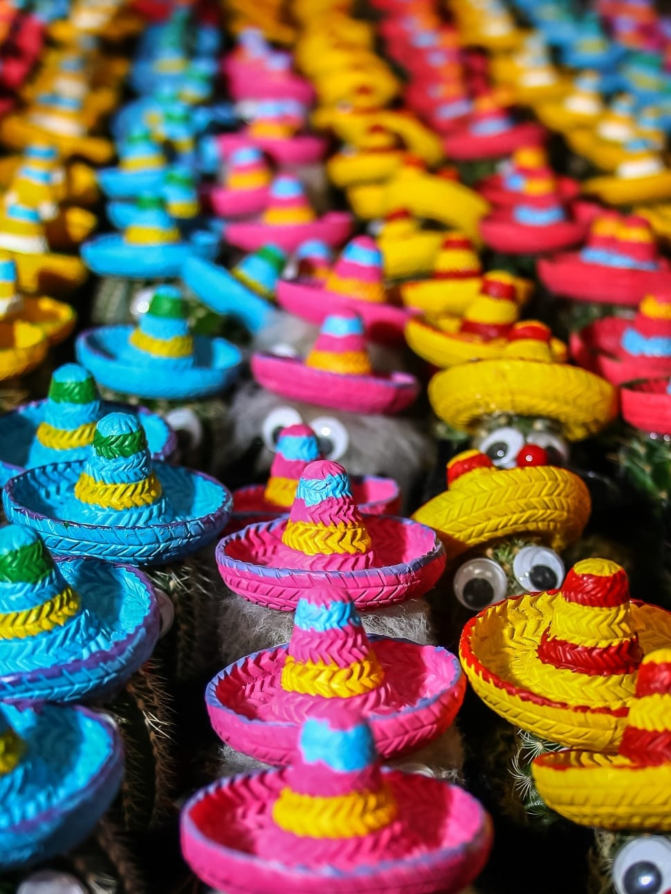 Color, Mexico, Hats, Cactus, Colorful, multi colored, large group of objects preview