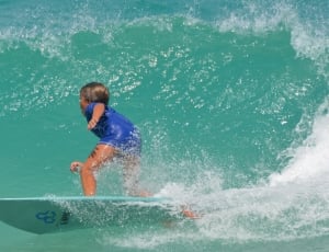 People, Ocean, Surfboard, Sea, Child, children only, childhood thumbnail