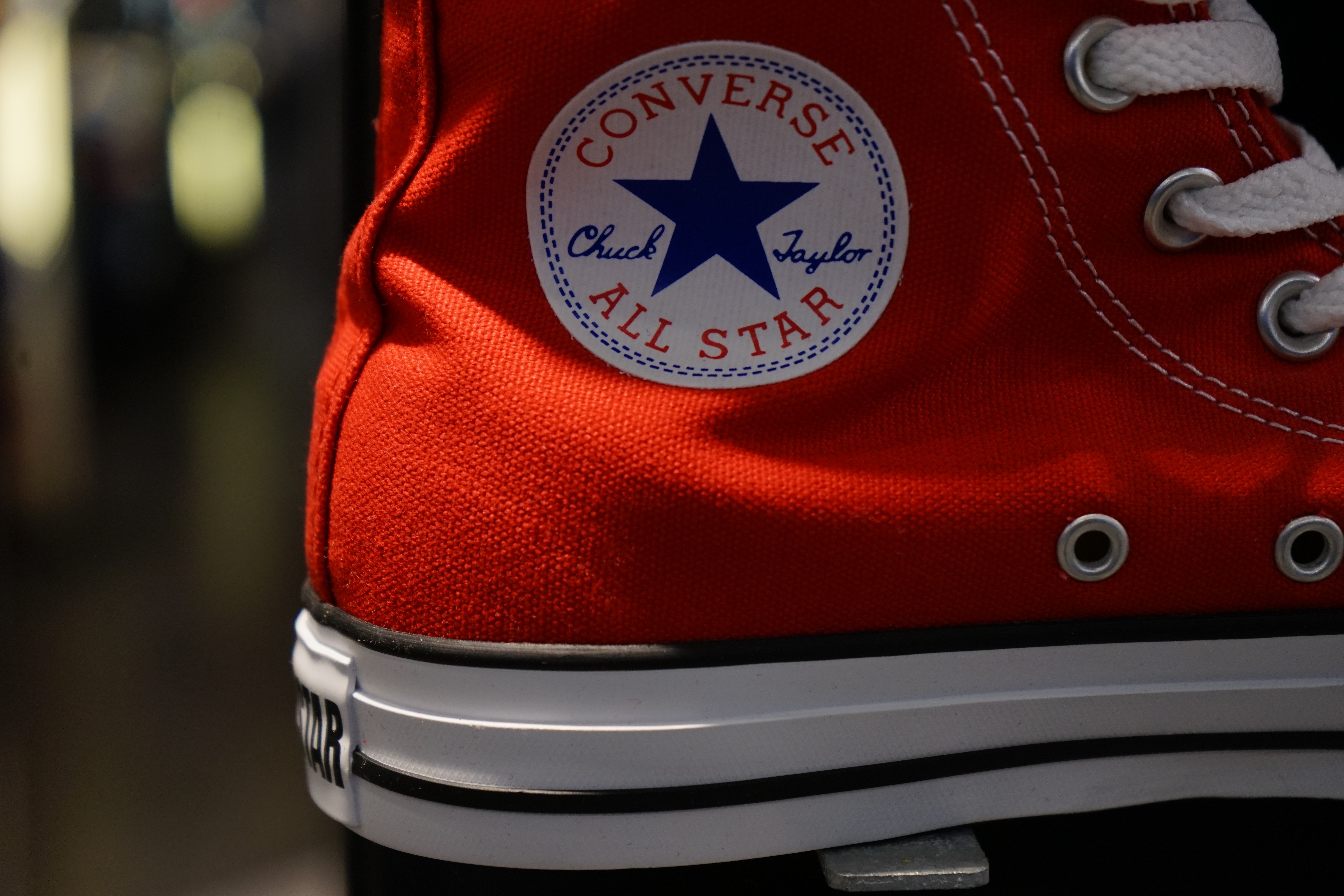 red converse all star high top sneakers