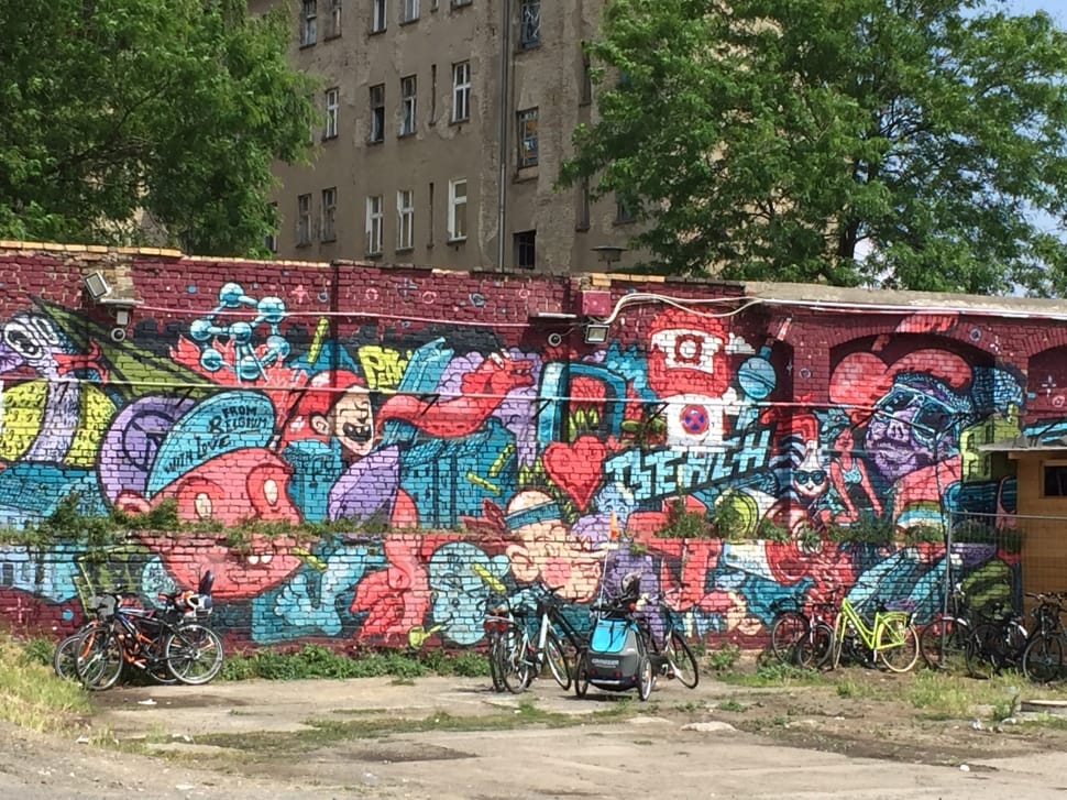 Berlin, Wall, Gable, Graffitti, Colors, graffiti, street art preview